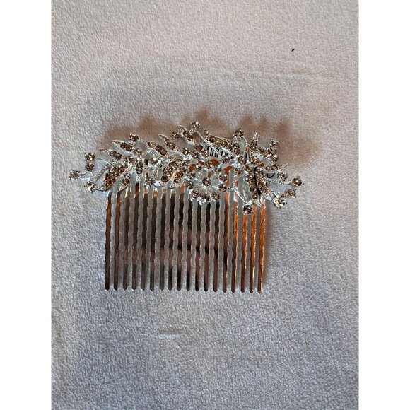 Silver Crystal Hair Comb - Picture 2 of 2